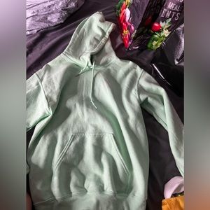 comfortable mint hoodie